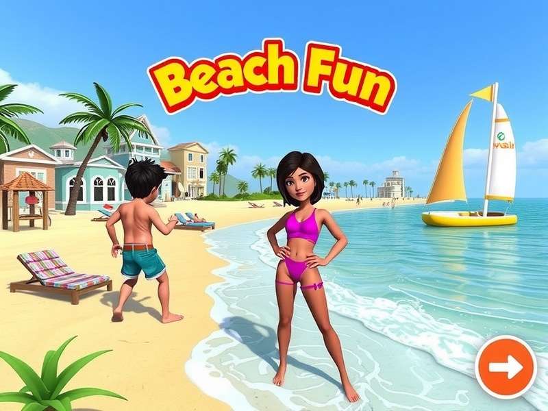 Avakin Beach Fun Game Screenshot